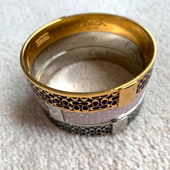 Set of Three Coach Bracelets, 8 Inches Round - Picture 4 of 4